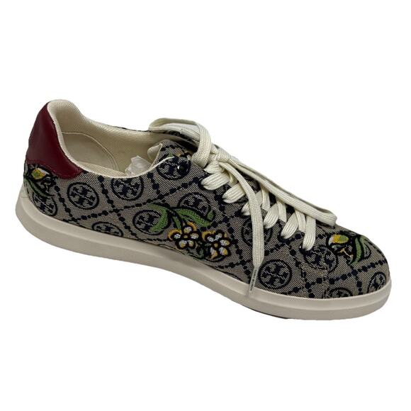 Tory Burch Sneakers Howell T monogramerd jaquard Cheetah print 7.5 37.5 - Picture 5 of 6